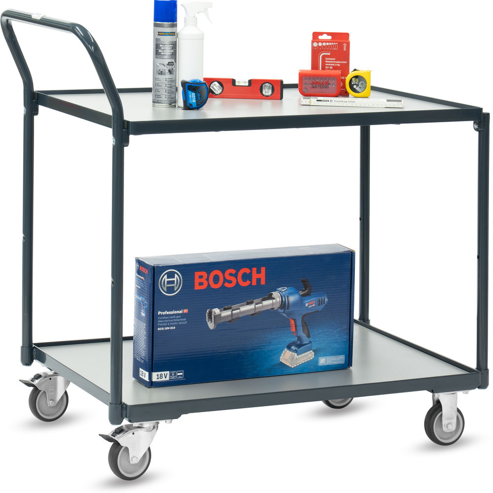 Fetra Tischwagen Basic 2241-7016 2 Etagen 200kg Tragkraft 910x610mm Ladefläche