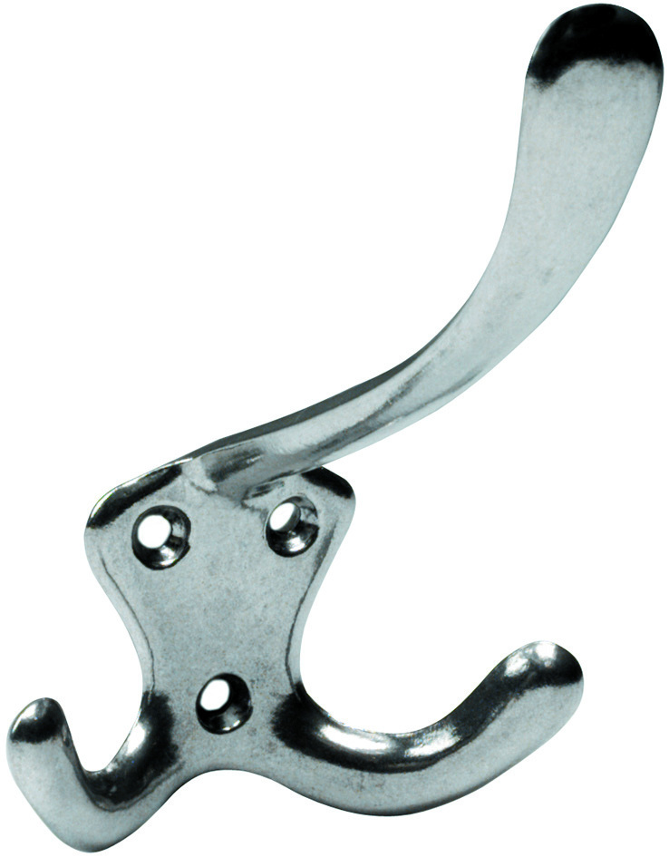 HSI Huthaken doppelt 130/110mm Alu poliert