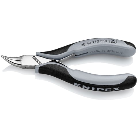 Knipex Elektronik-Greifzange ESD mit durchgestecktem Gelenk 115 mm 45°