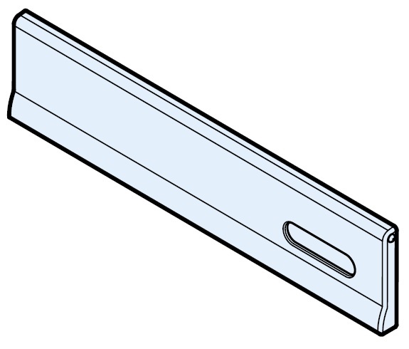 Renz Einwurfklappe 370 x 82 mm mit RSA1-Namensschild aus Edelstahl-V4A