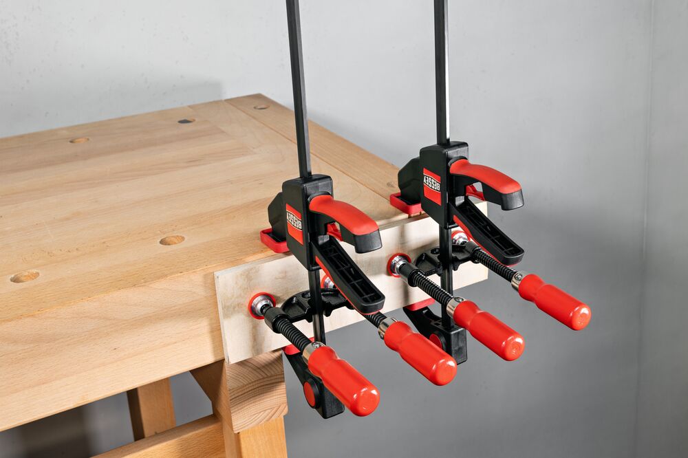 Bessey Kantenzwinge KT5-2 mit 2 Spindeln für Schraubzwingen bis 13 mm Schienendicke