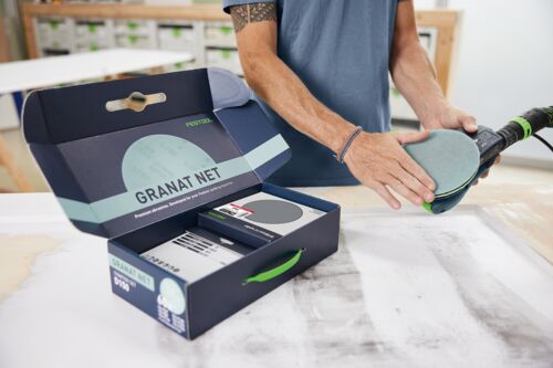 Netzschleifmittel Granat Net D150 GR NET-Set, Schläger, Tennis, Tennisschläger, Kiste, Innenarchitektur