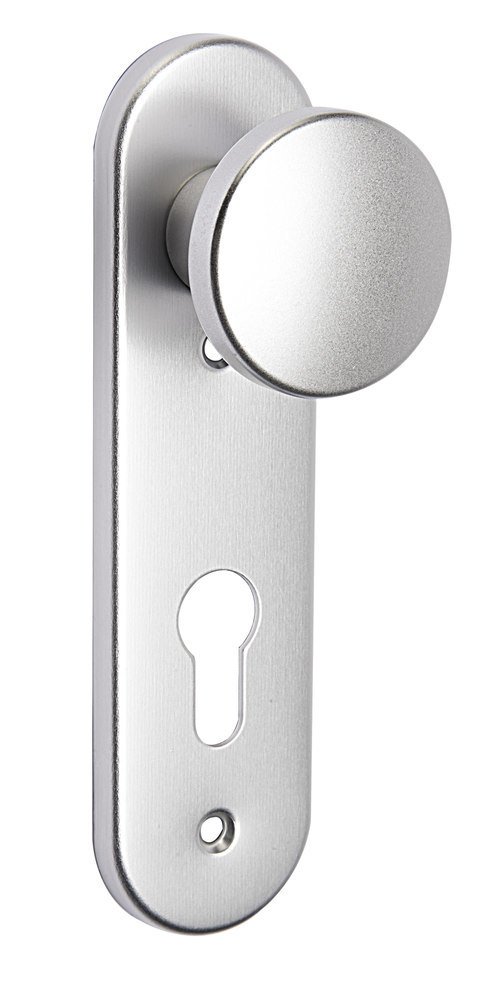 edi Knopfschild 1334/7203 Kurzschild oval PZ72 F1 Aluminium außen