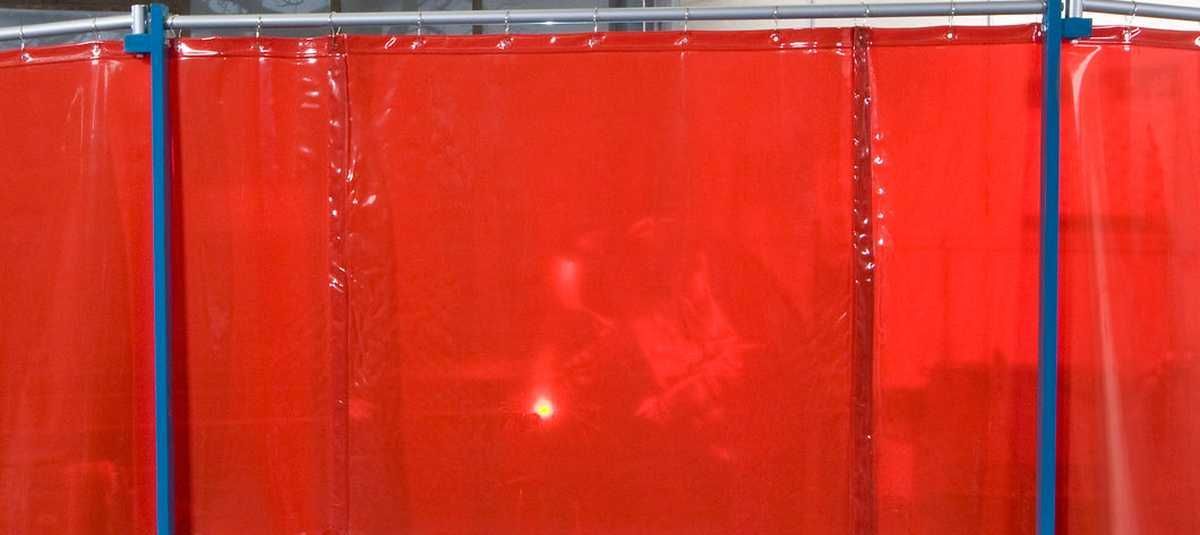 Sinotec Transtac Schweißervorhang T40 rotorange 1300x1600mm