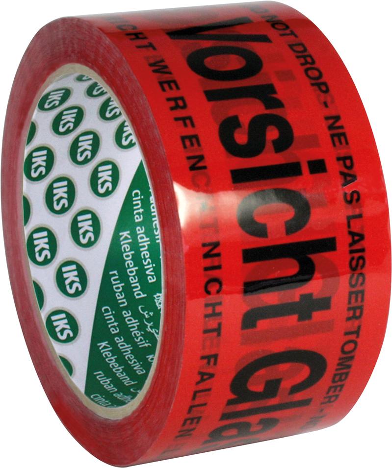 Klebeband PVC 50mmx66m -Vorsicht Glas- 4-sprachig
