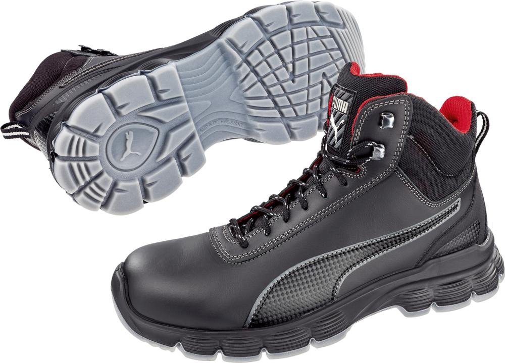 Puma Sicherheitsschnürstiefel Condor Black Mid 630101, S3 SRC ESD