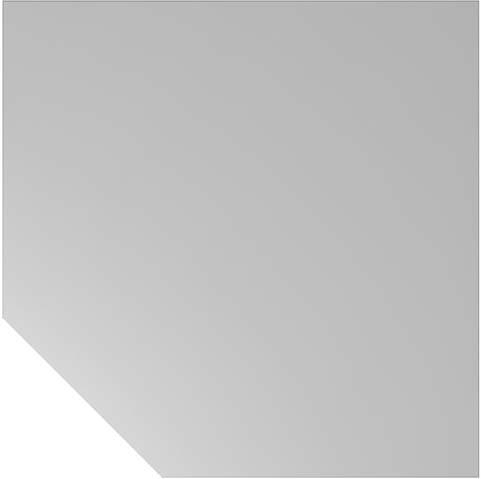 Hammerbacher Trapezeckplatte 1200x1200 mm lichtgrau