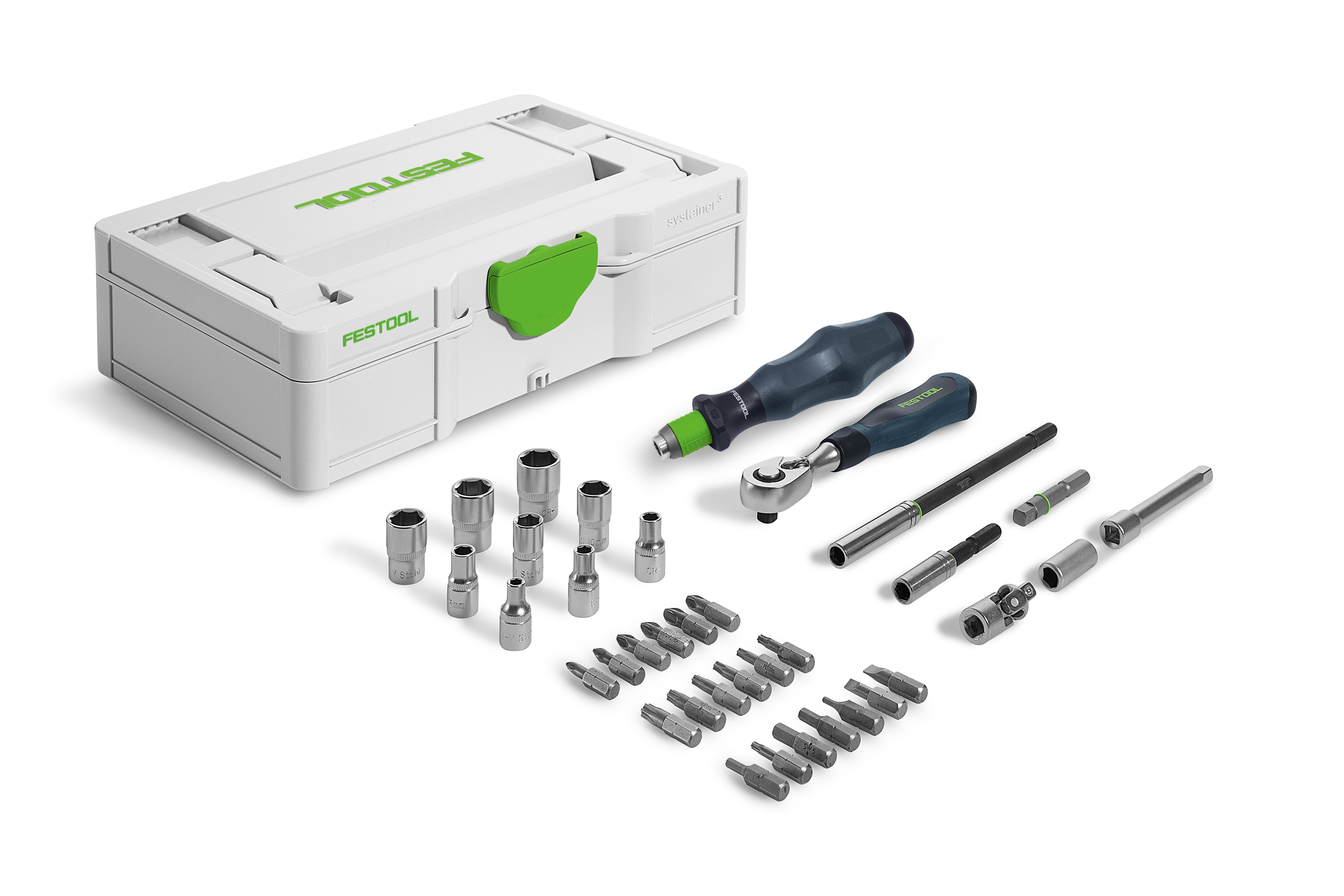 Ratschen-Set SYS3 S 76-1/4"-CE RA, Gerät, Schraubenzieher, Werkzeug