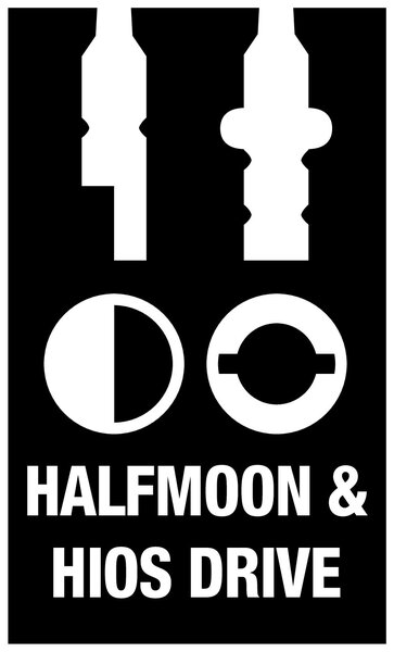 Halfmoon and HIOS, Schablone, Werbung, Plakat