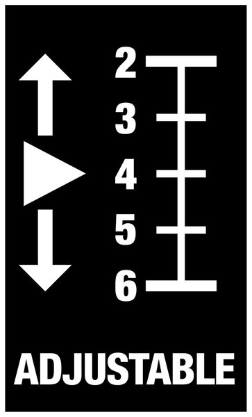 Adjustable 2-6 S, Symbol