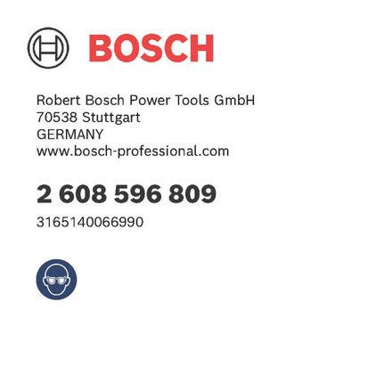 Etikett mit der Teilenummer., Bosch-Etikett, Produktnummer, Werkzeugzubehör, Deutschland