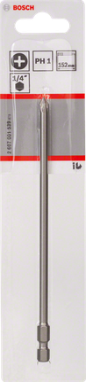 Bosch PH1 152mm Schraubendreherbit für Elektrowerkzeuge., Schrauberbit, PH1, 152 mm, Metall, Bosch