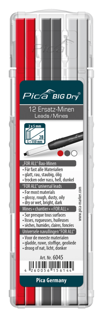 Pica Big Dry Minen-Set FOR ALL rot/Graphit/Weiss