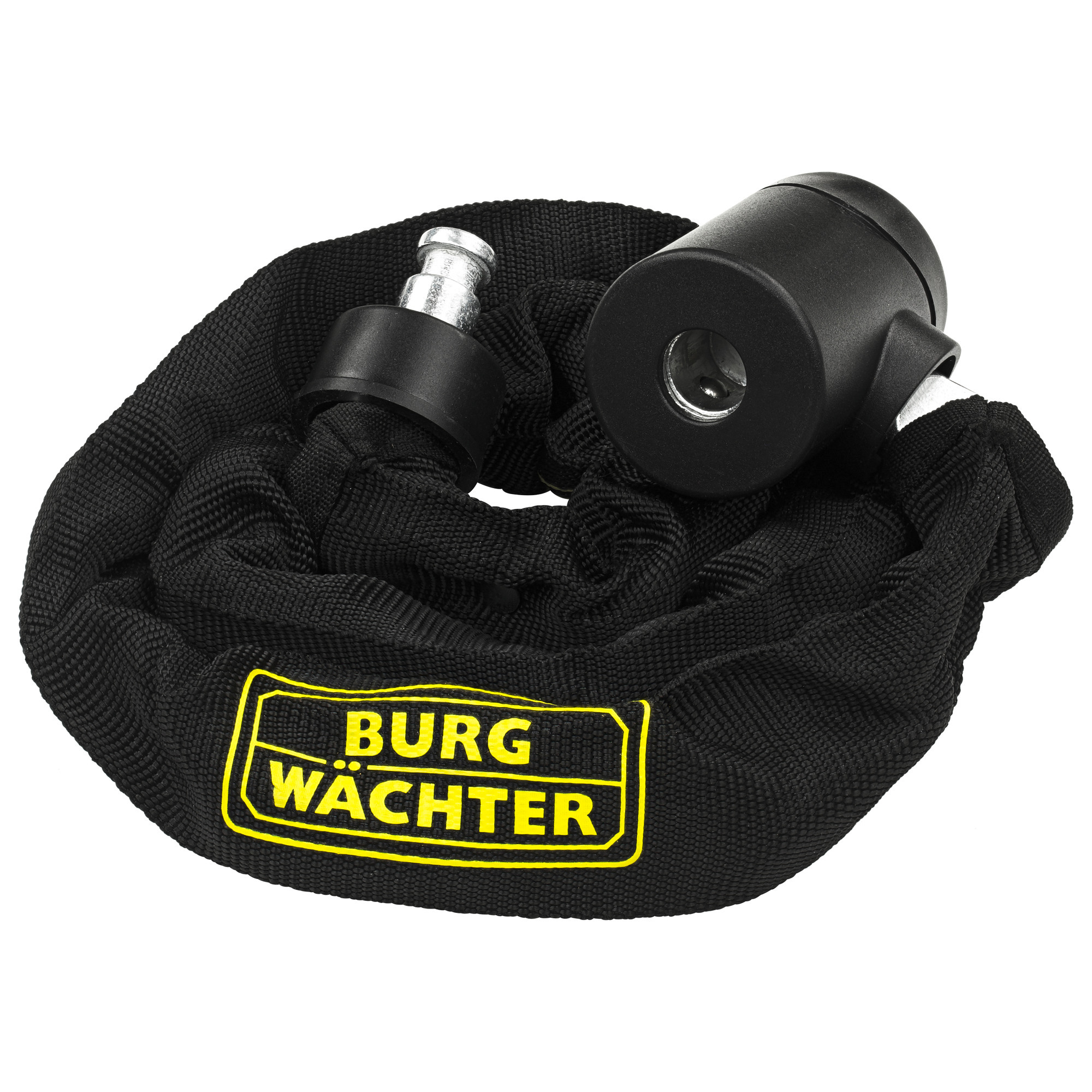Burg-W Zylinder-Kettenschloss m. Schlüssel 580 90 BLACK