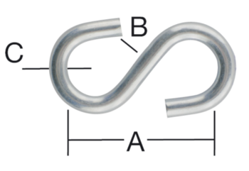 Vormann S-Haken 27x5.5x4mm Edelstahl V2A SB 2 Stück
