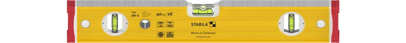 Stabila Wasserwaage Type 96-2, 244 cm, extrasteifes Alu-Profil,