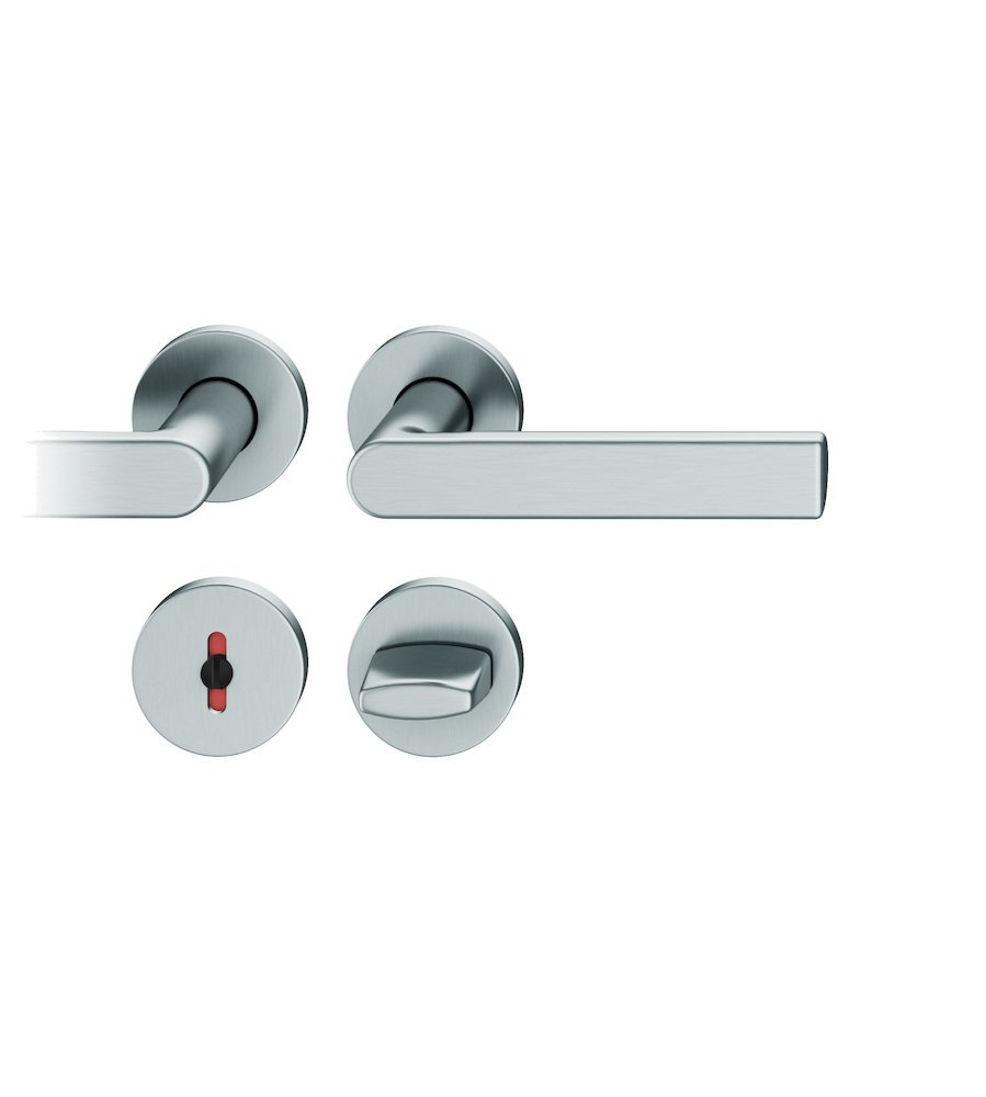 FSB Drückergarnitur 1244 Rosette rund WC/SS 8mm Edelstahl matt ASL®