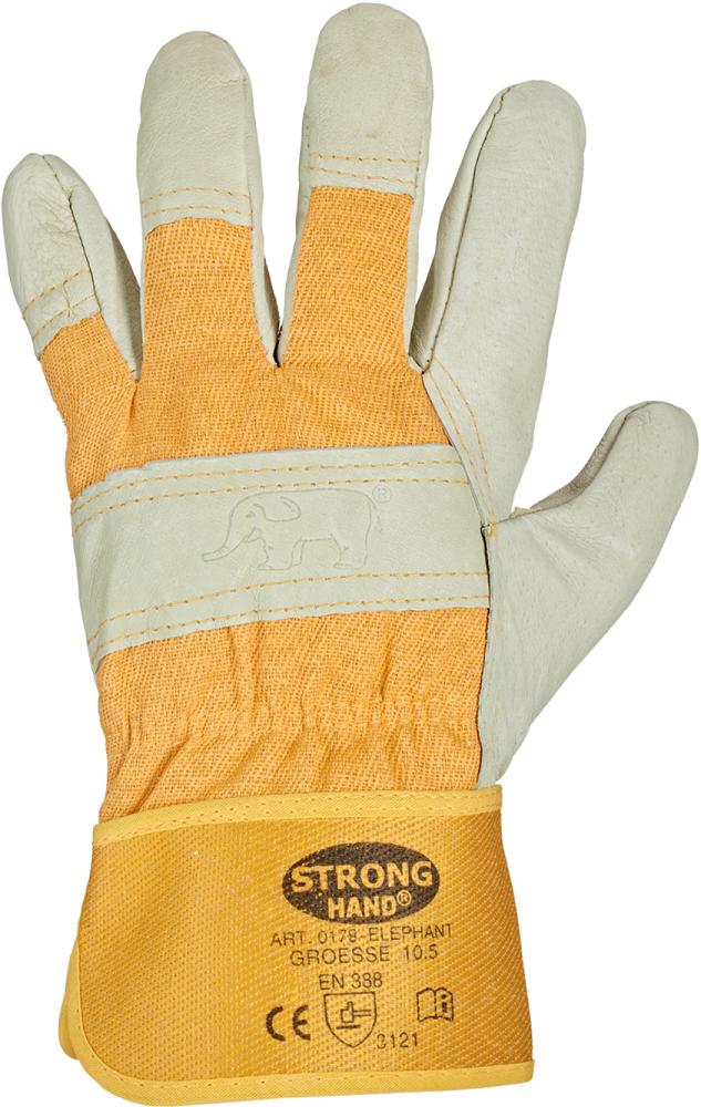 stronghand Handsch.Elephant,Schweinsleder, gelb