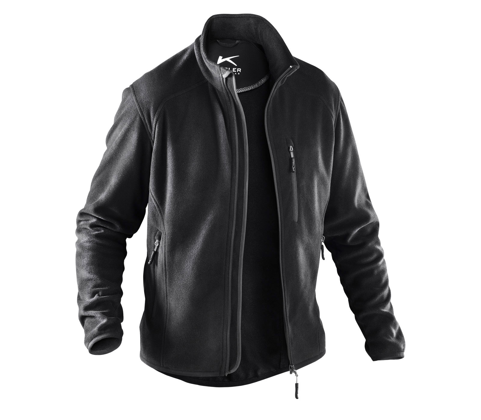 Kübler Fleecejacke schwarz  1242 5369-99-XL