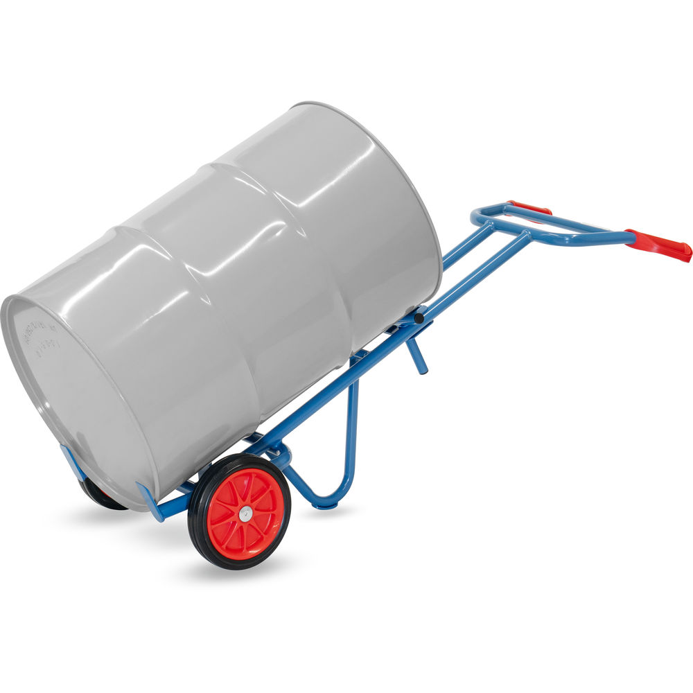 Fetra Fasskarre 1065 mit Stützbügel, Vollgummi-Bereifung, für 200 Liter Fässer, Tragkraft 300kg