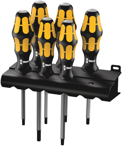 977/6 TORX® Screwdriver set Kraftform Wera: Chiseldriver and rack, 6 pieces, Gerät, Schraubenzieher, Werkzeug