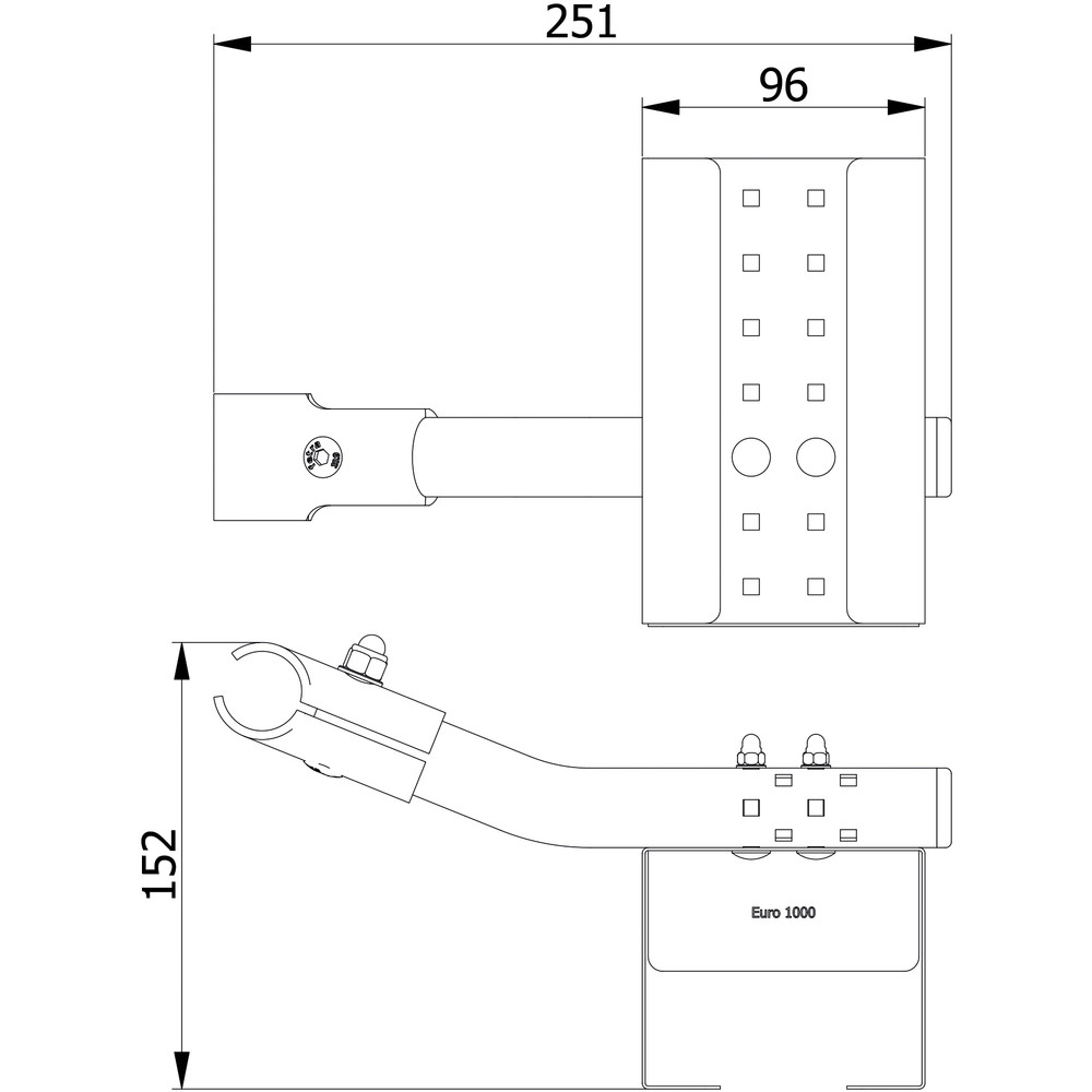 Fetra Flaschenhalterung für Euro-Flaschen 1000ml 93x75mm
