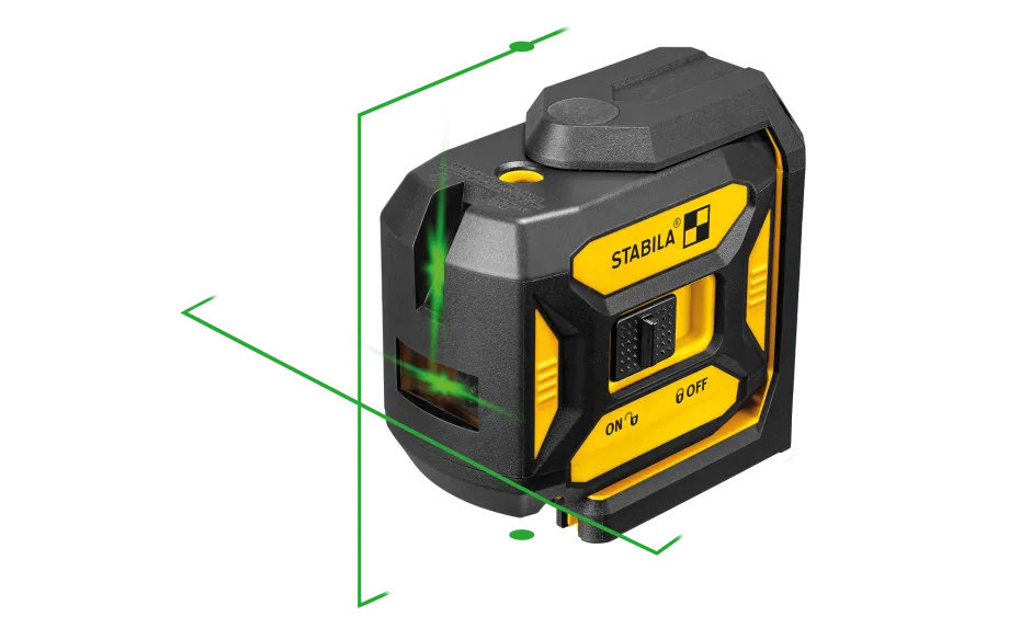 Stabila LAX 320 G Kreuzlinien-Lot-Laser 5-teiliges Set IP54 Greenbeam