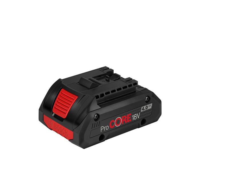 Bosch ProCORE18V 4,0 Ah Akku für Akku-Werkzeuge., Werkzeugakku, 18-Volt-Akku, 4,0 Ah, schwarz-rot, Lithium-Ionen-Akku