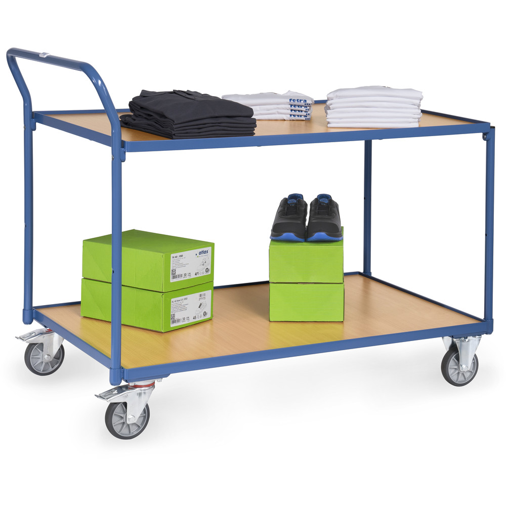 Fetra Tischwagen 2746 mit 2 Böden 1200x800mm 300kg Tragkraft TPE-Bereifung