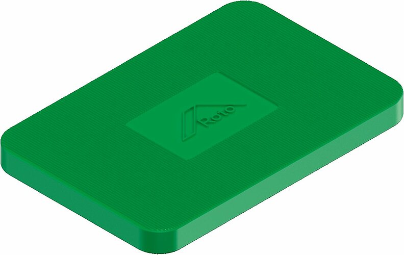 Roto Unterlegplatte Glas-Tec 53x170x5mm grün 250 Stück